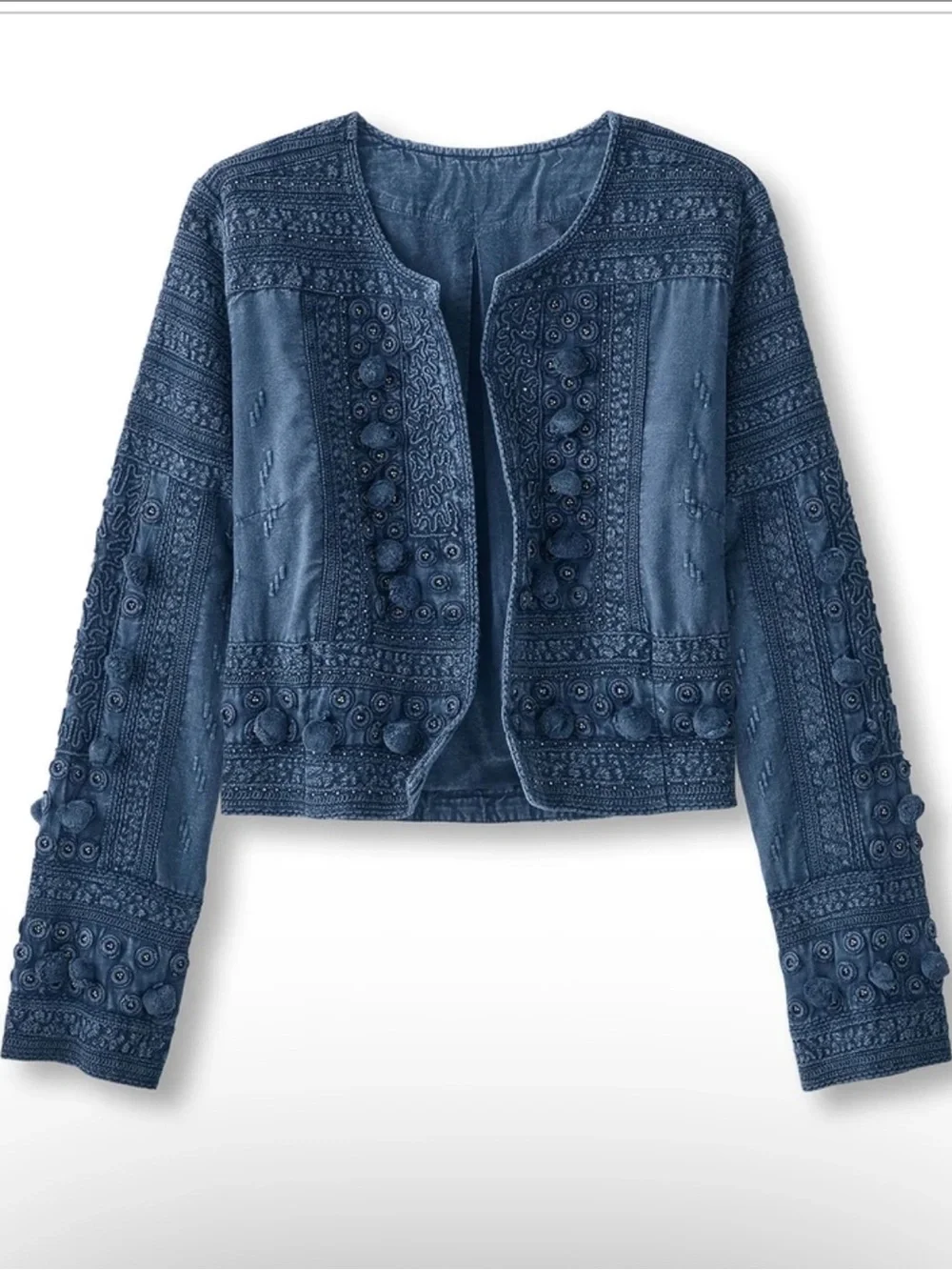 Soft Surroundings NEW Theodora Bolero in Indigo